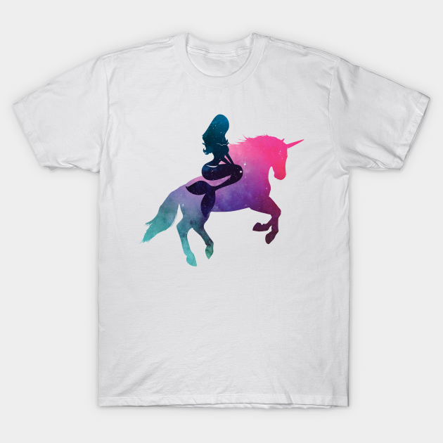 Mermaid riding unicorn  mermaid unicorn  tshirt  teepublic